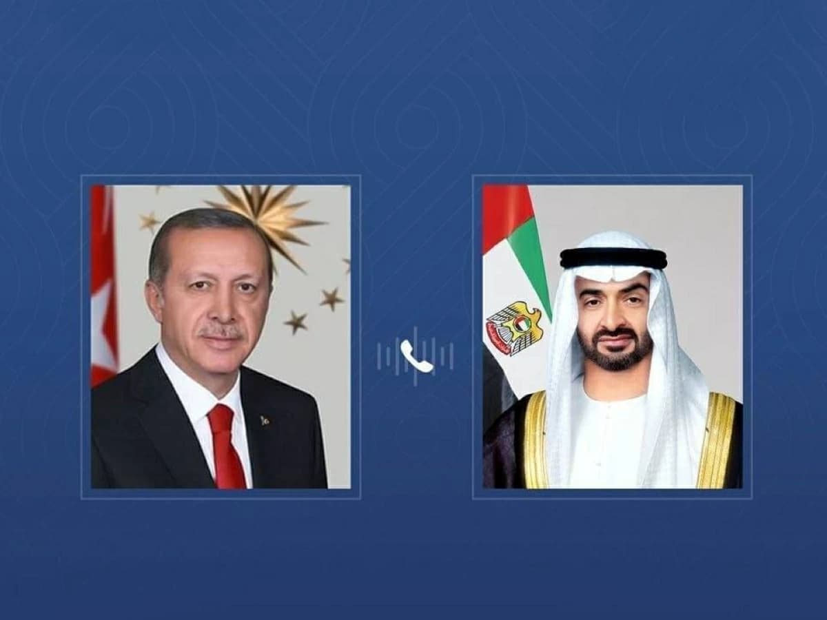 Bin Zayed and Turkish President Talk on Phone