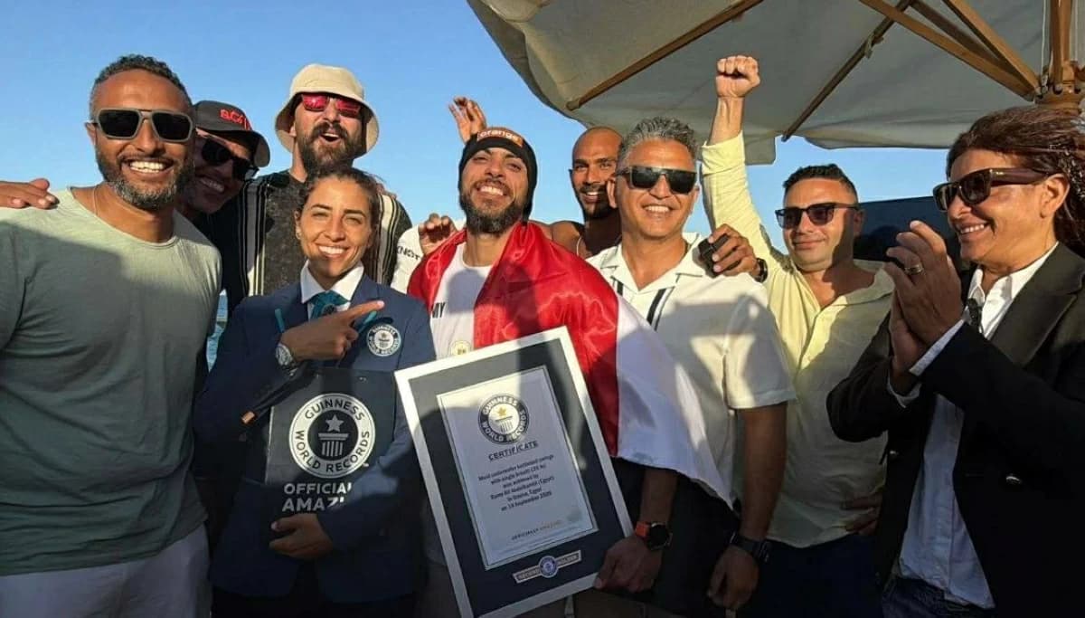 رقم مصري جديد في غينيس لتحمل الماء