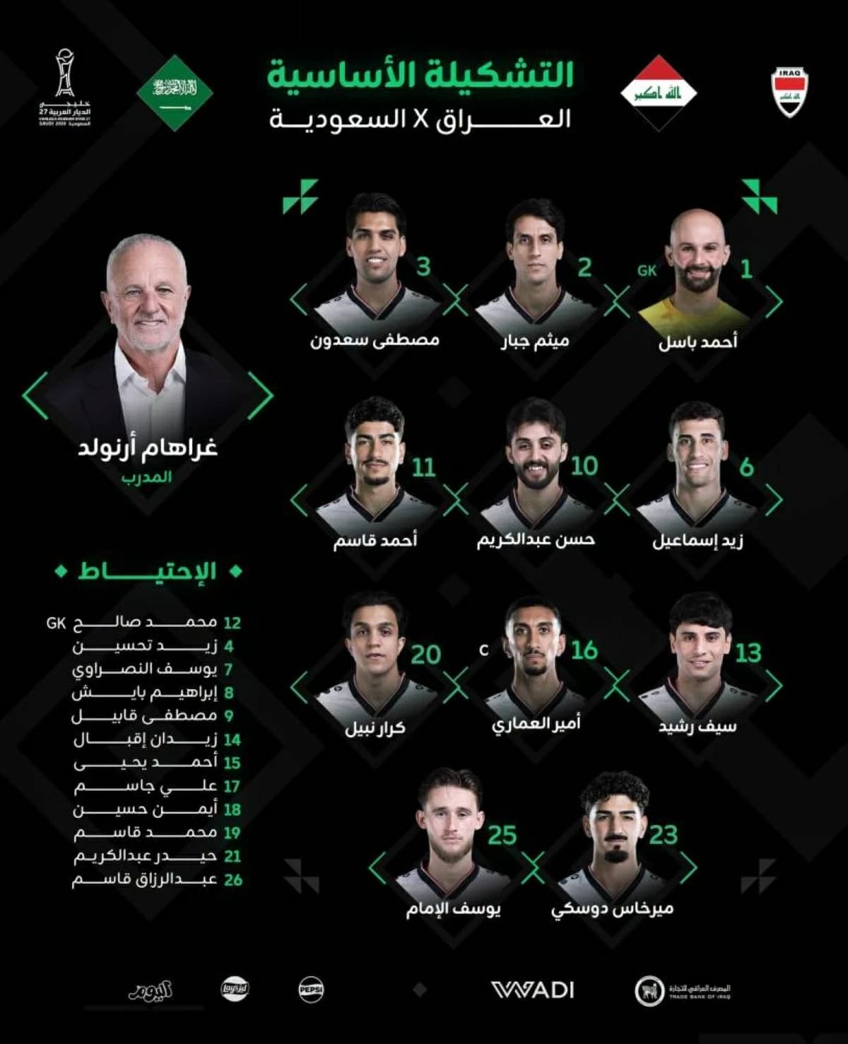 Iraqi team absent Ayman and Zaid