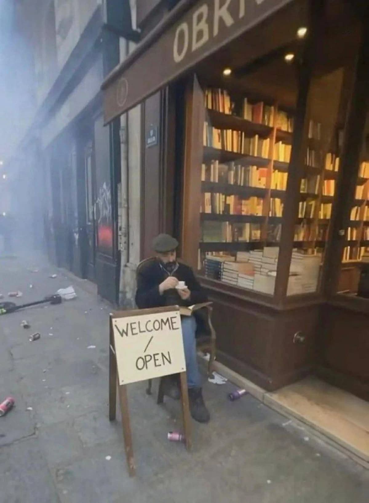Bookstore owner provokes France protests
