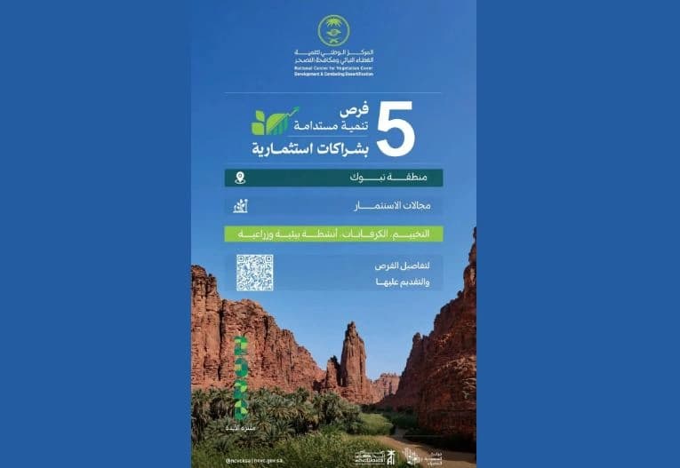 Vegetation Cover Drives 5 Sustainability Opportunities in Tabuk