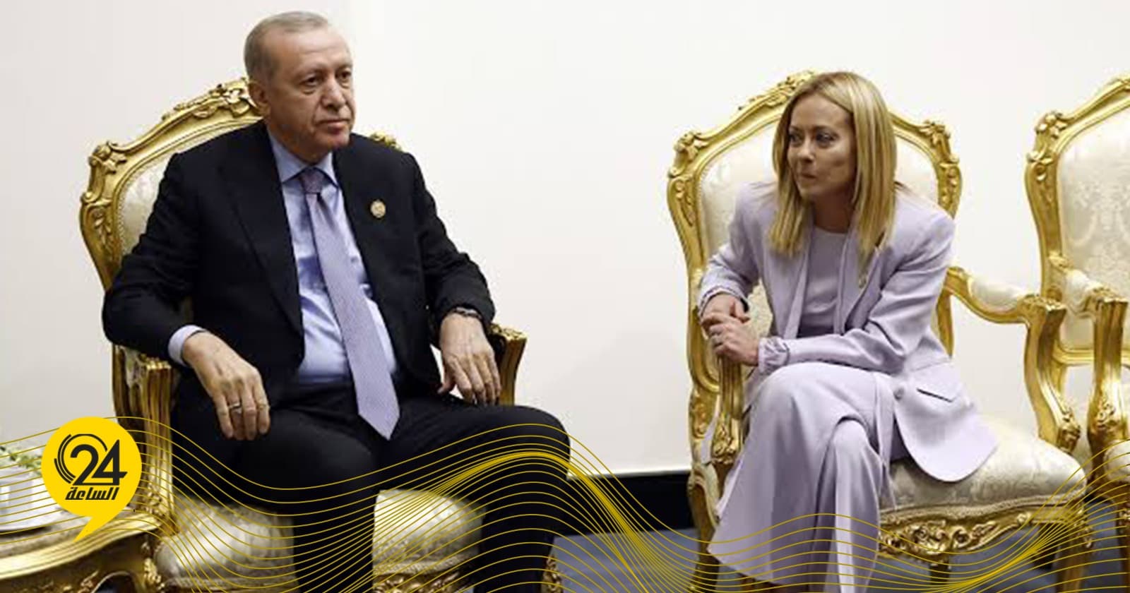 أردوغان وميلوني يناقشان مكافحة الهجرة غير الشرعية في ليبيا