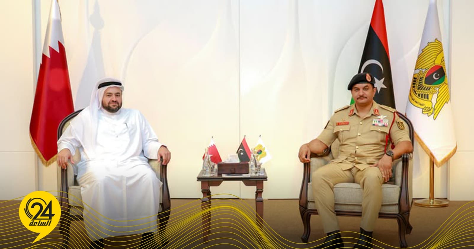 القائد العام المكلف يناقش مستجدات العملية السياسية مع وزير خارجية قطر