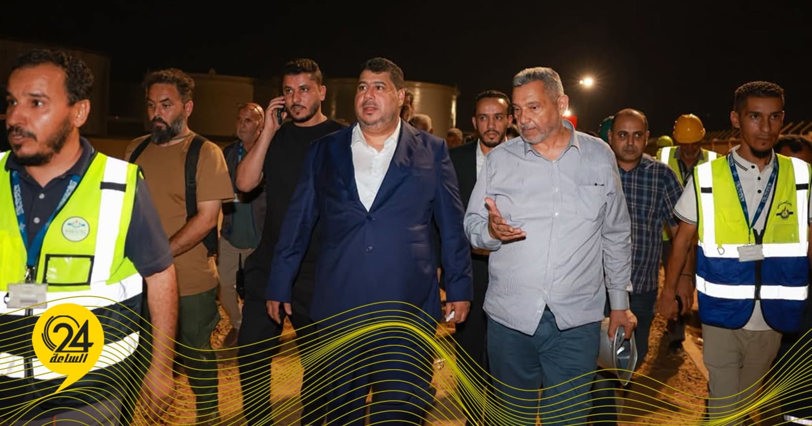 مسعود يزور موقع حريق خزان البنزين