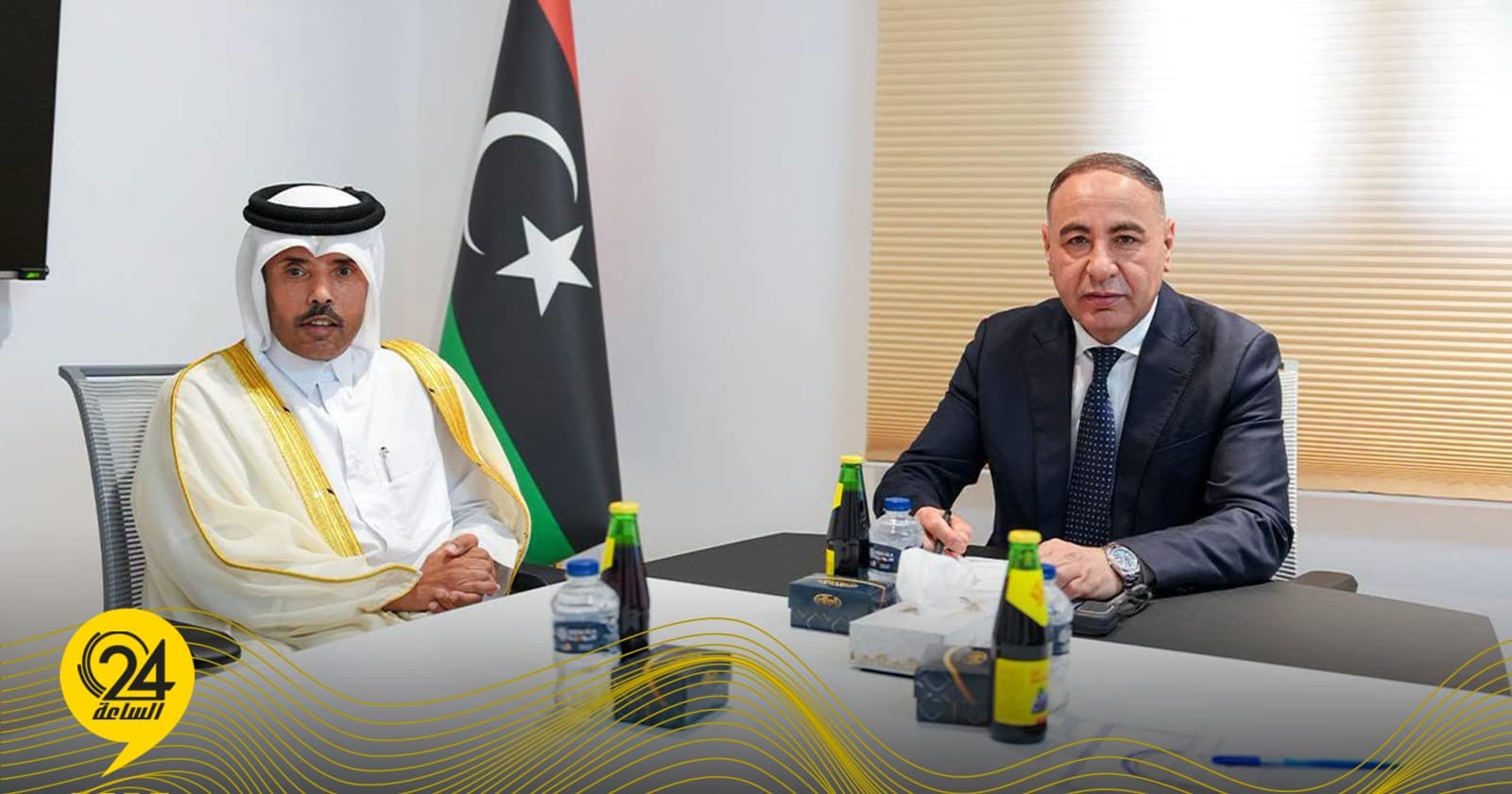 الباعور تطرق للتطورات الدولية مع السفير القطري