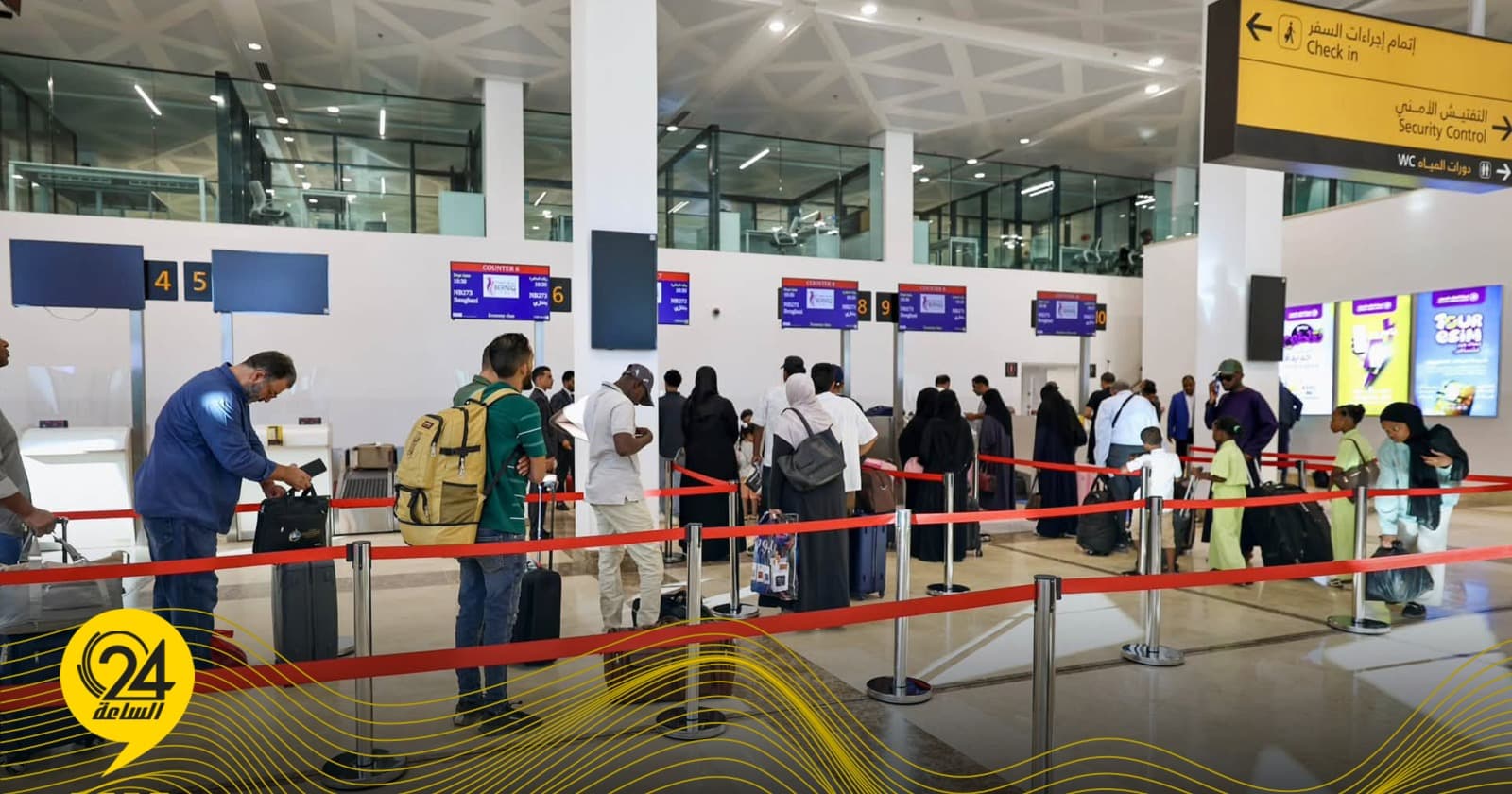 البرنيق يدشن خدمات مطار سبها