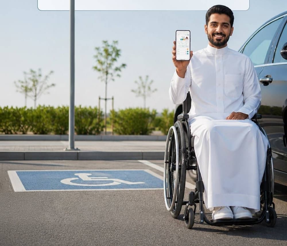 Electronic card to assist disabled individuals