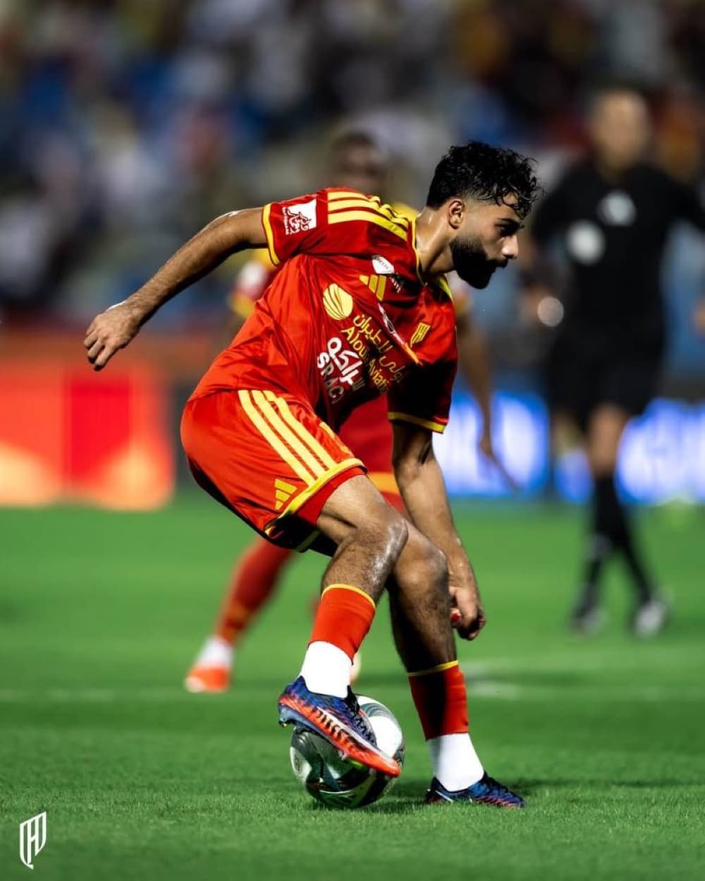 Abu Al-Shamat Competes as Defender