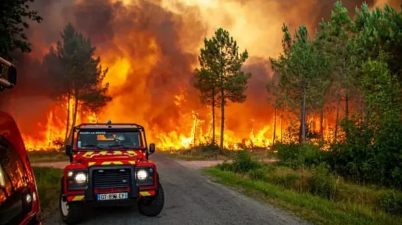 Fire in a forest near Paris causes casualties and missing persons amid ongoing fires in Spain