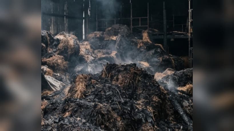 Kairouan: Civil Protection Battles Hay Fire