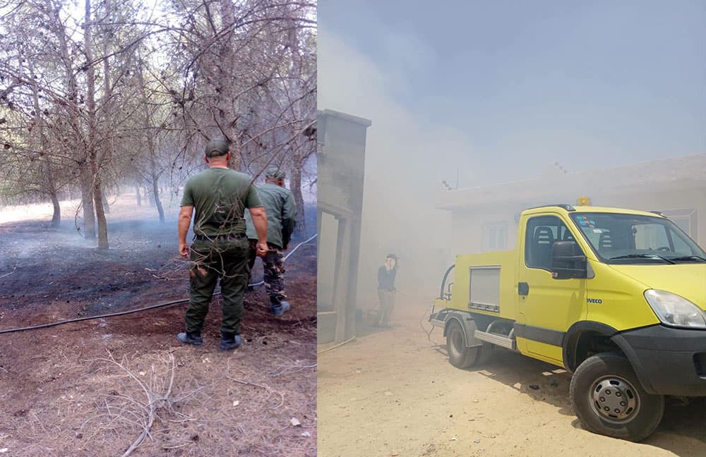 Kairouan fire on Mount Asseraj