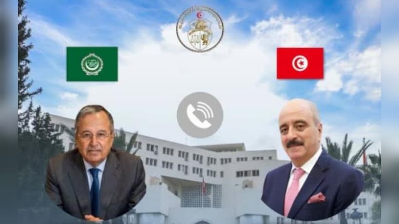 وزير الخارجية يتلقى اتصالا من أمين عام الجامعة