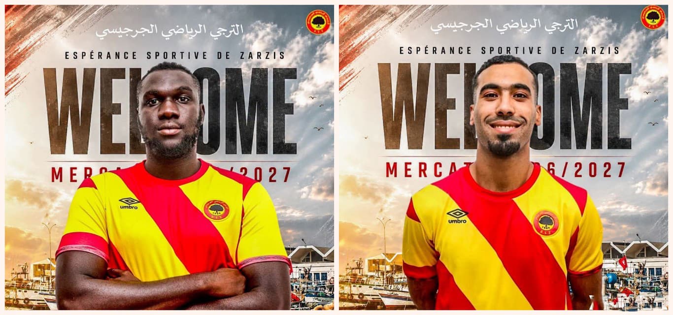 Kiba Sawi and Hamdi Al-Abidi at ES Jerba
