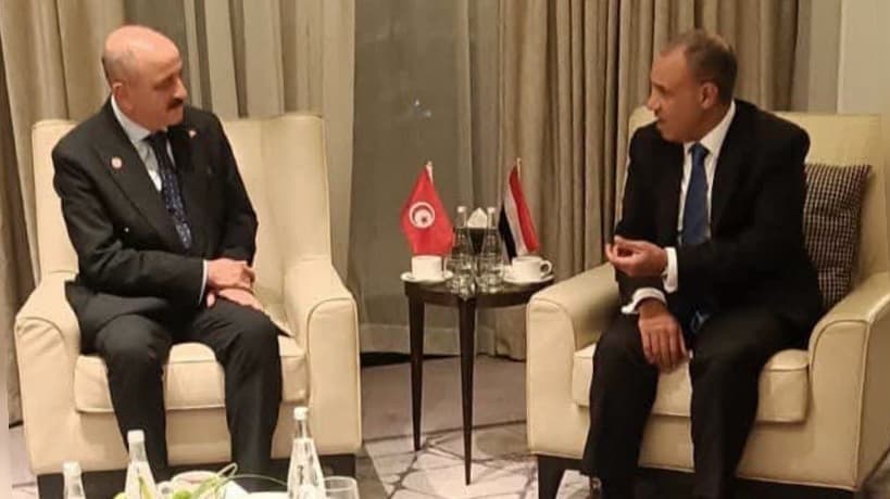 وزير الخارجية يلتقي بنظيره المصري