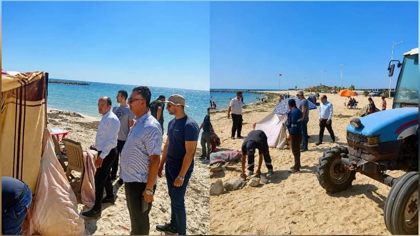 Sfax removes 15 illegal tents at Casino Beach