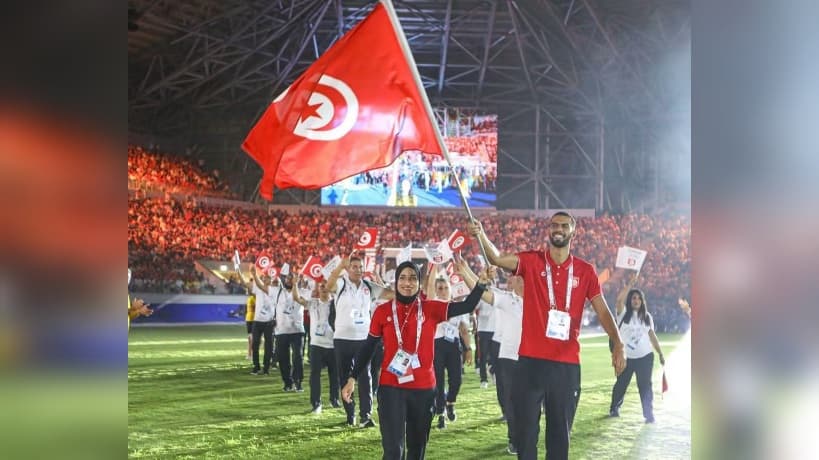 القطوسي وحشانة يشاركان في افتتاح الألعاب المتوسطية