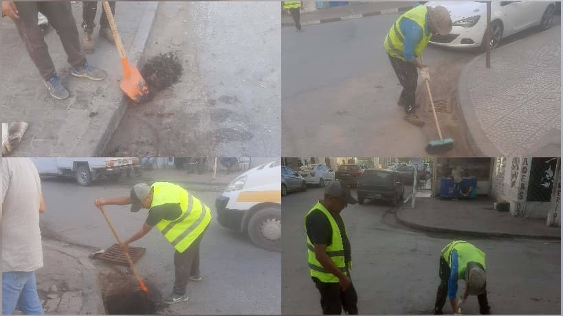 Tobruk conducts rainwater drainage work