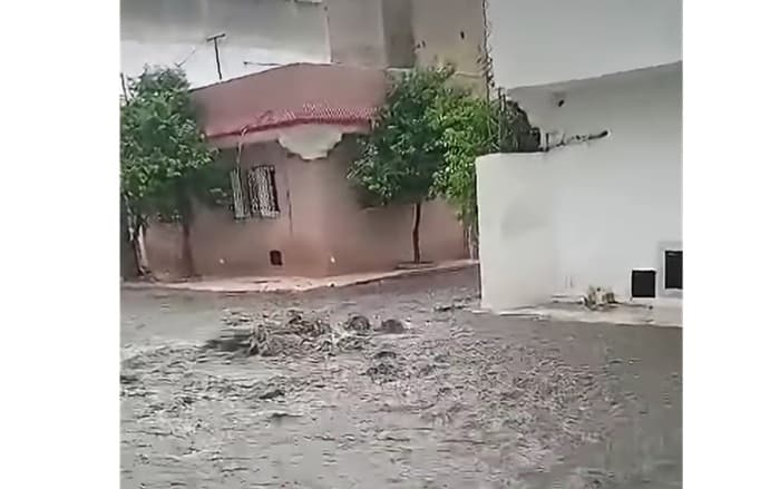 Suleiman neighborhood flooded with sewage after rain