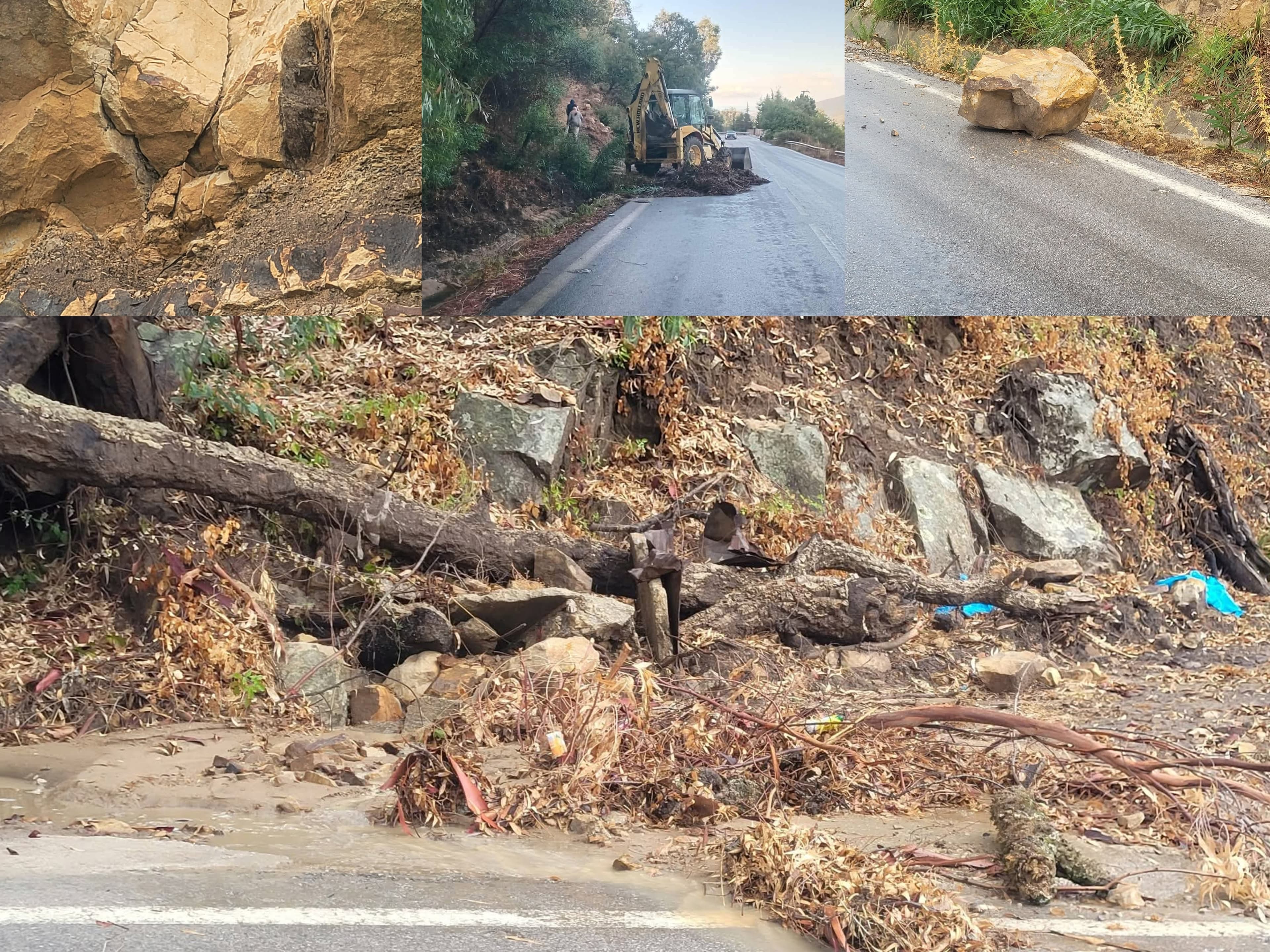 Rain causes rockfall on Route 17