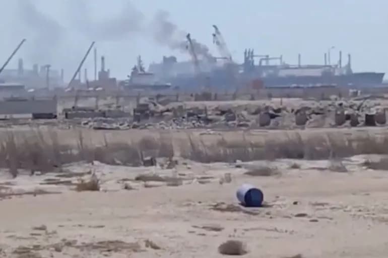 Egypt reports drone attack ignited two ships