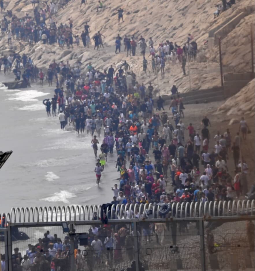 Mass migration toward Ceuta escalates