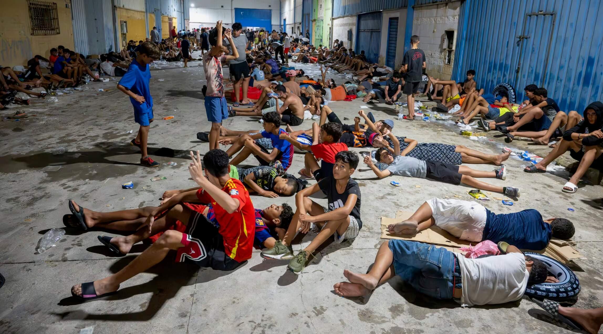 Ceuta migrant influx with minors