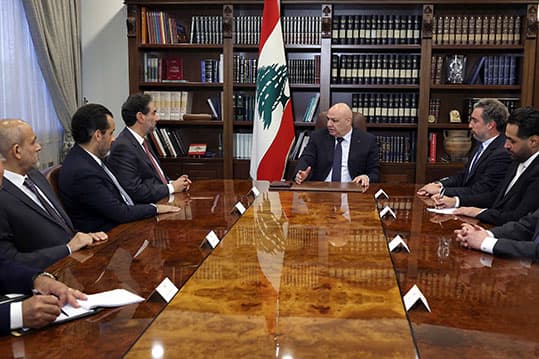 عون يستقبل نواب التغيير في التطورات الداخلية