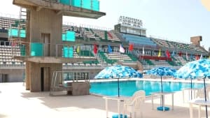 Families find relief in pools from the heat