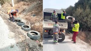 Evening team collected 2,500 tires to prevent fires