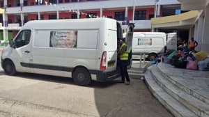 Evening convoy delivers medical supplies and fodder
