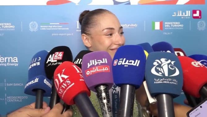 تصريحات كيليا نمور بعد تتويجها بالميدالية الذهبية في الجمباز الفني