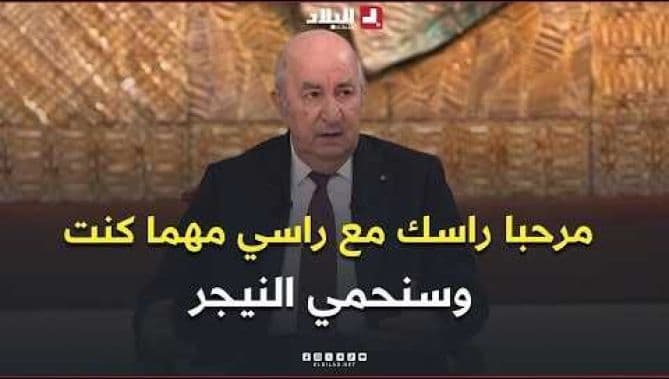 تبون: سنحمي النيجر مهما كان الوضع