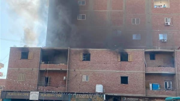 Fire at shoe factory above cafe near Qalyub