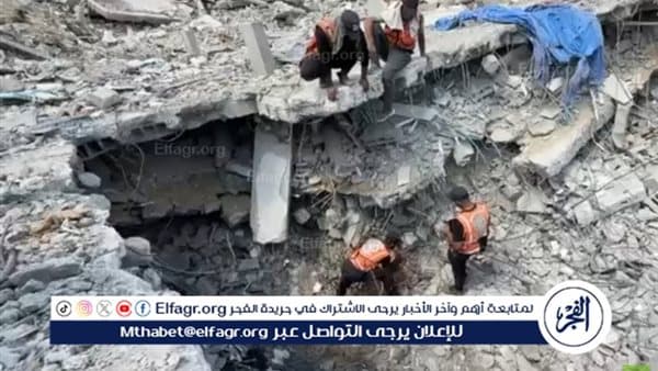 انتشال 19 جثمانًا من عمارة كرم بغزة