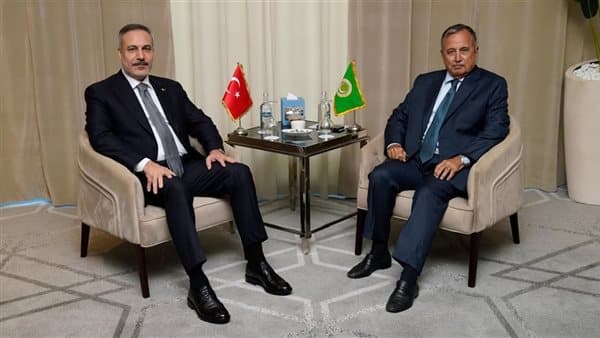 نبيل فهمي يلتقي وزير الخارجية التركي