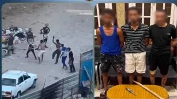 Three detained over park weapon fight
