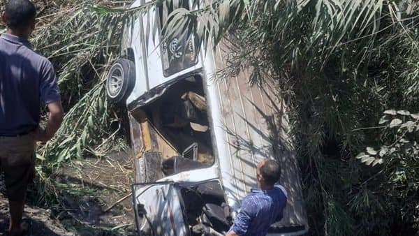 خمسة مصابين في حادث سيارة ببنها