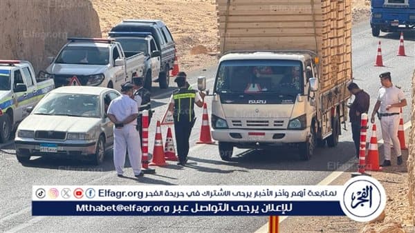 حملات مرورية على الطريق الصحراوي بسوهاج