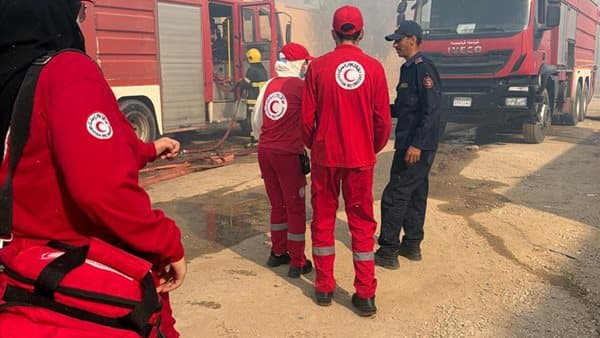Egyptian Red Crescent aids Badr City fire response