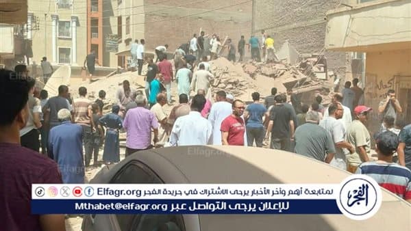 انهيار مبنى من 4 طوابق في المنيا