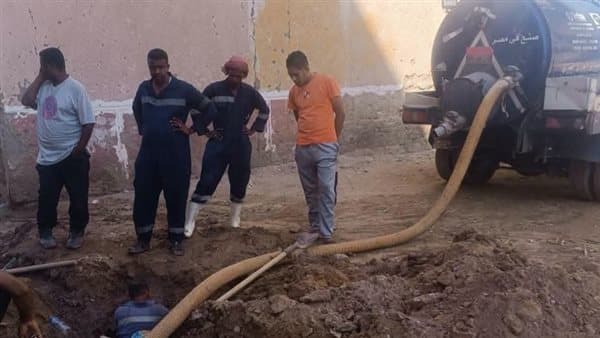 Repair of water line at Al-Aqqad in progress