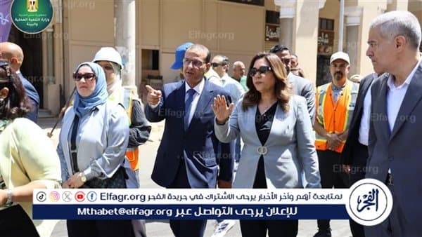 وزيرة التنمية تتابع تطوير شارع إبراهيم باشا