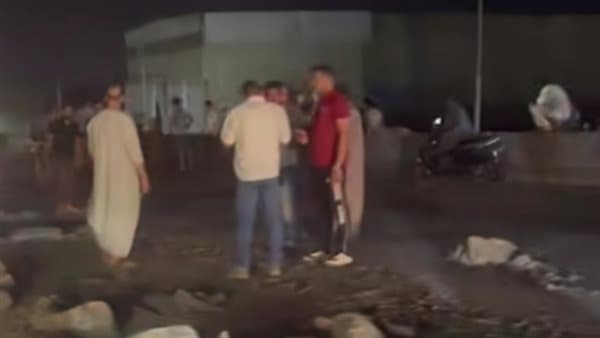 Cement spill after crash on Benha–Mansoura Road