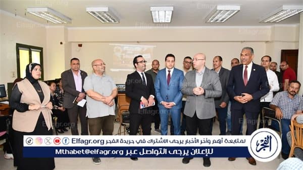 محافظ الفيوم يراقب تدريب التحول الرقمي