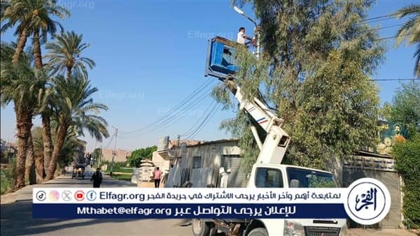 صيانة أعمدة الإنارة وكشافات الليد في جهينة بسوهاج