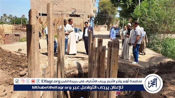 محافظ سوهاج يتابع مد خط الصرف في جهينة