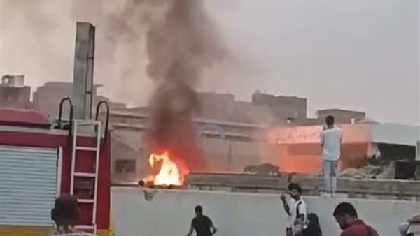 Qalyub kiosk fire after gas explosion