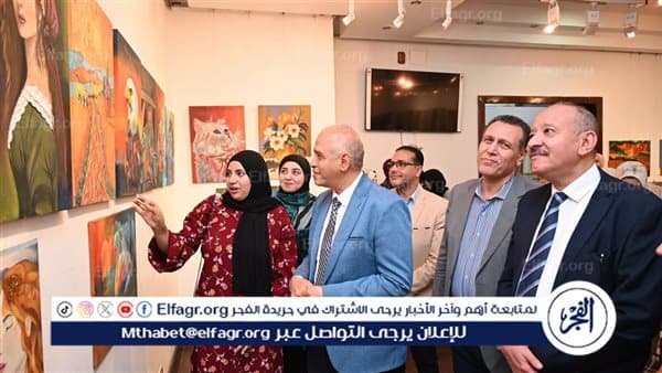 افتتاح معرض بصمة لون بجامعة الفيوم