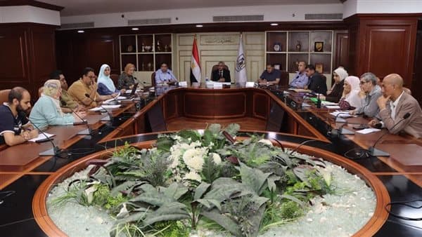 محافظ بني سويف يراجع حلول مشاكل المناطق والابواء