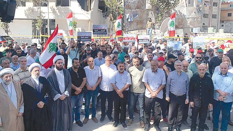 Protest in Nabatieh for Displaced Repatriation